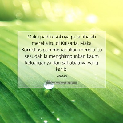 Kisah Para Rasul 10:24 Ayat Alkitab Dijelaskan