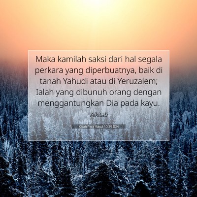 Kisah Para Rasul 10:39 IDN Gambar Ayat Alkitab