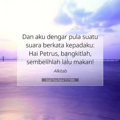 Kisah Para Rasul 11:7 Ayat Alkitab Dijelaskan