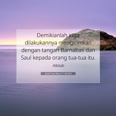 Kisah Para Rasul 11:30 IDN Gambar Ayat Alkitab