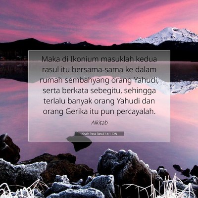Kisah Para Rasul 14:1 IDN Gambar Ayat Alkitab