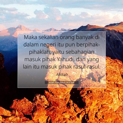 Kisah Para Rasul 14:4 Ayat Alkitab Dijelaskan