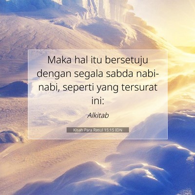 Kisah Para Rasul 15:15 Ayat Alkitab Dijelaskan
