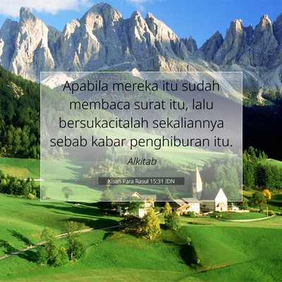 Kisah Para Rasul 15:31 Ayat Alkitab Dijelaskan