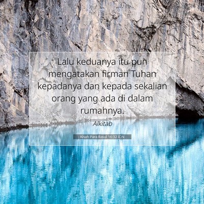 Kisah Para Rasul 16:32 Ayat Alkitab Dijelaskan