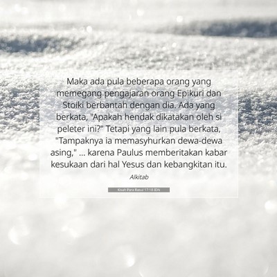 Kisah Para Rasul 17:18 Ayat Alkitab Dijelaskan