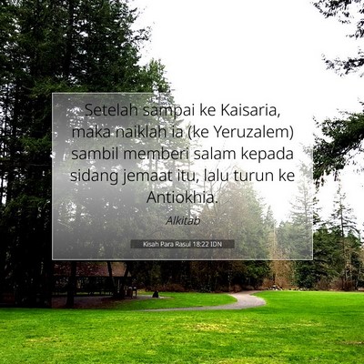 Kisah Para Rasul 18:22 Ayat Alkitab Dijelaskan