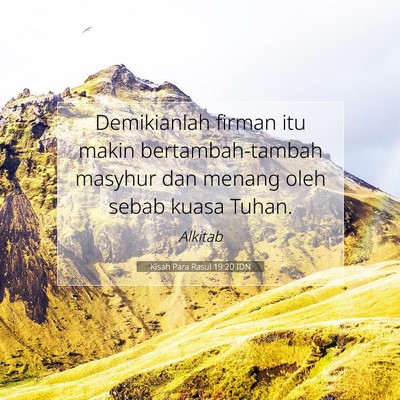 Kisah Para Rasul 19:20 Ayat Alkitab Dijelaskan