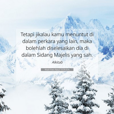 Kisah Para Rasul 19:39 Ayat Alkitab Dijelaskan