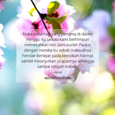 Kisah Para Rasul 20:7 IDN Gambar Ayat Alkitab