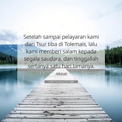 Kisah Para Rasul 21:7 Ayat Alkitab Dijelaskan