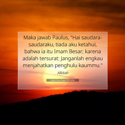 Kisah Para Rasul 23:5 Ayat Alkitab Dijelaskan