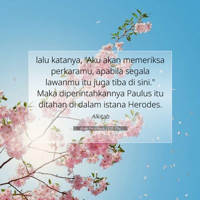 Kisah Para Rasul 23:35 IDN Gambar Ayat Alkitab