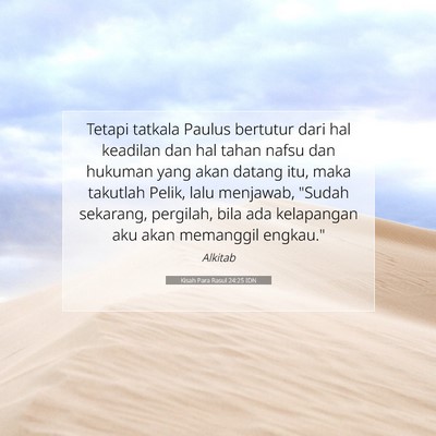 Kisah Para Rasul 24:25 IDN Gambar Ayat Alkitab