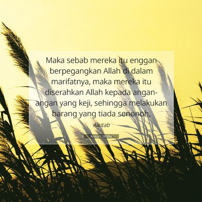 Roma 1:28 Ayat Alkitab Dijelaskan