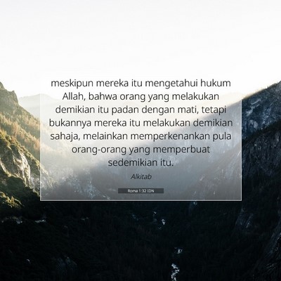 Roma 1:32 Ayat Alkitab Dijelaskan
