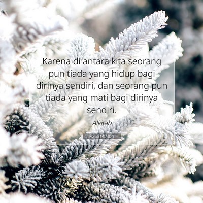 Roma 14:7 IDN Gambar Ayat Alkitab