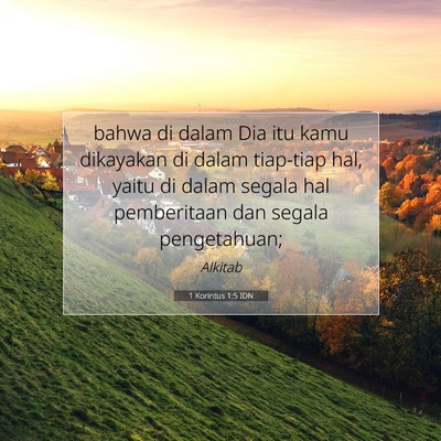1 Korintus 1:5 Ayat Alkitab Dijelaskan