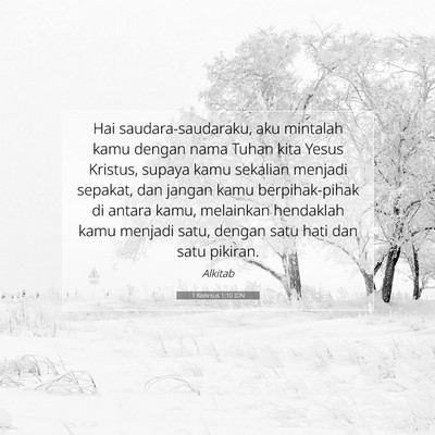 1 Korintus 1:10 Ayat Alkitab Dijelaskan
