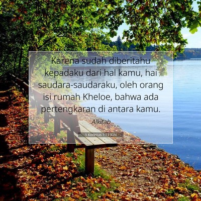 1 Korintus 1:11 Ayat Alkitab Dijelaskan