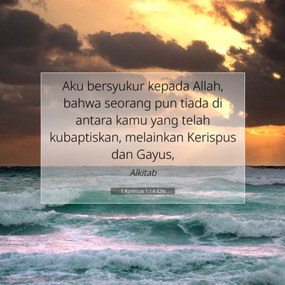 1 Korintus 1:14 Ayat Alkitab Dijelaskan