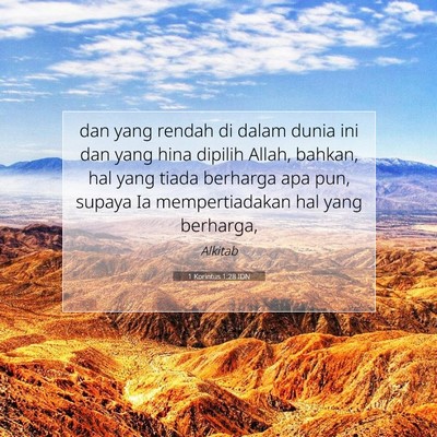 1 Korintus 1:28 Ayat Alkitab Dijelaskan