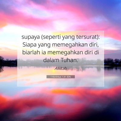 1 Korintus 1:31 Ayat Alkitab Dijelaskan