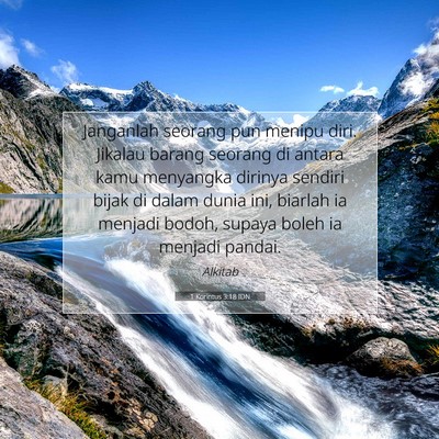 1 Korintus 3:18 IDN Gambar Ayat Alkitab
