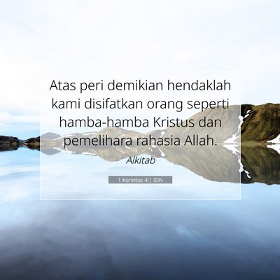 1 Korintus 4:1 IDN Gambar Ayat Alkitab