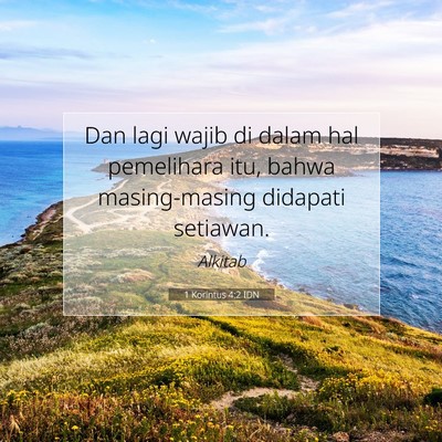 1 Korintus 4:2 IDN Gambar Ayat Alkitab