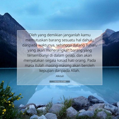 1 Korintus 4:5 IDN Gambar Ayat Alkitab