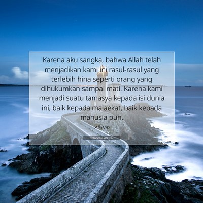 1 Korintus 4:9 IDN Gambar Ayat Alkitab