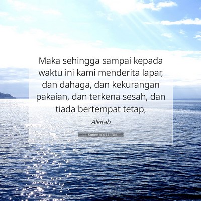 1 Korintus 4:11 IDN Gambar Ayat Alkitab