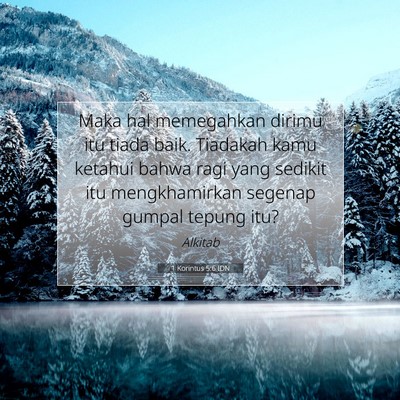1 Korintus 5:6 Ayat Alkitab Dijelaskan