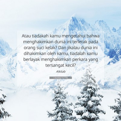 1 Korintus 6:2 IDN Gambar Ayat Alkitab