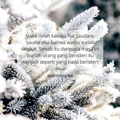1 Korintus 7:29 IDN Gambar Ayat Alkitab
