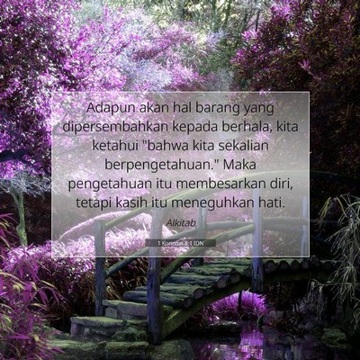 1 Korintus 8:1 IDN Gambar Ayat Alkitab