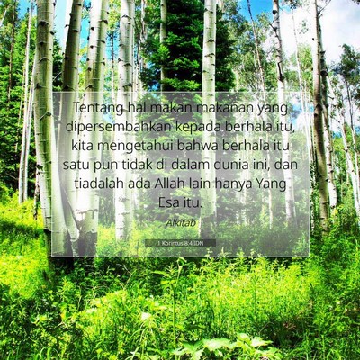 1 Korintus 8:4 IDN Gambar Ayat Alkitab