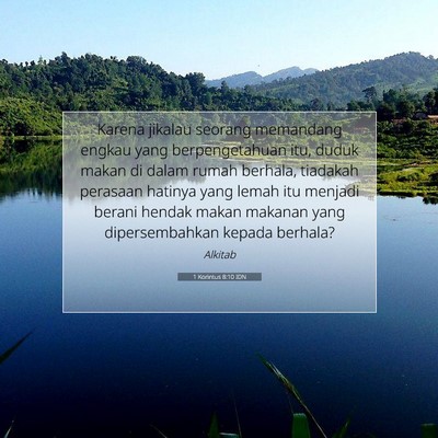 1 Korintus 8:10 IDN Gambar Ayat Alkitab