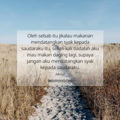 1 Korintus 8:13 IDN Gambar Ayat Alkitab