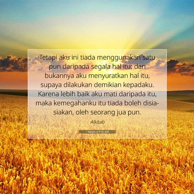 1 Korintus 9:15 Ayat Alkitab Dijelaskan