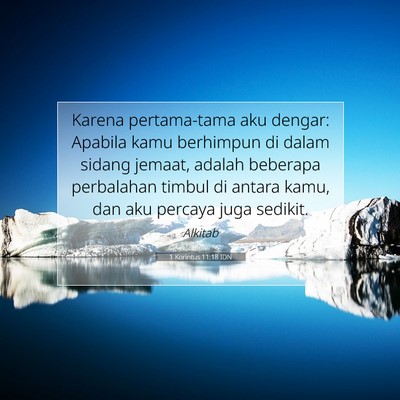 1 Korintus 11:18 IDN Gambar Ayat Alkitab