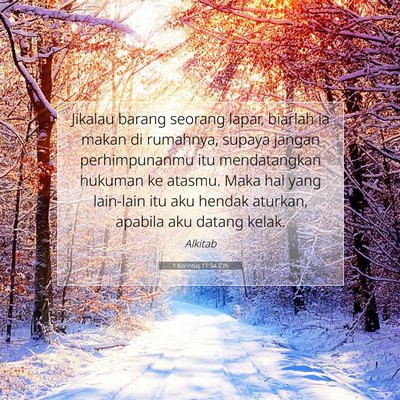 1 Korintus 11:34 IDN Gambar Ayat Alkitab
