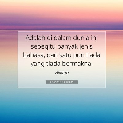 1 Korintus 14:10 Ayat Alkitab Dijelaskan