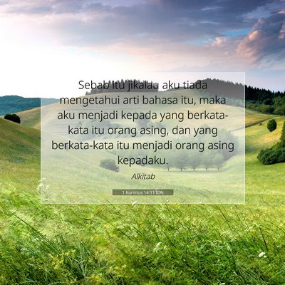 1 Korintus 14:11 IDN Gambar Ayat Alkitab