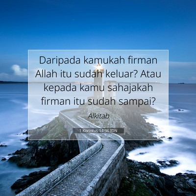 1 Korintus 14:36 IDN Gambar Ayat Alkitab