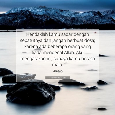 1 Korintus 15:34 IDN Gambar Ayat Alkitab