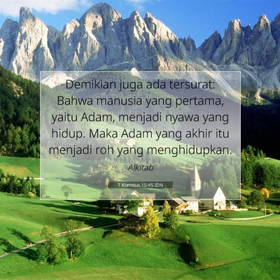 1 Korintus 15:45 IDN Gambar Ayat Alkitab