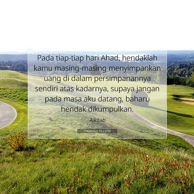 1 Korintus 16:2 IDN Gambar Ayat Alkitab