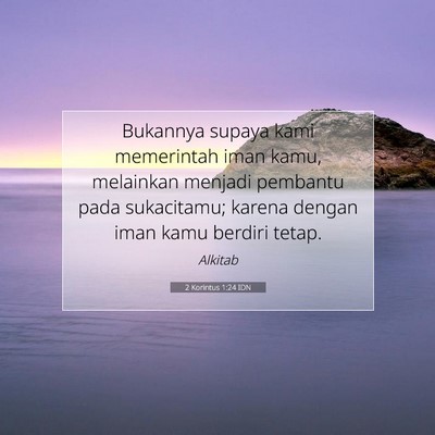 2 Korintus 1:24 Ayat Alkitab Dijelaskan